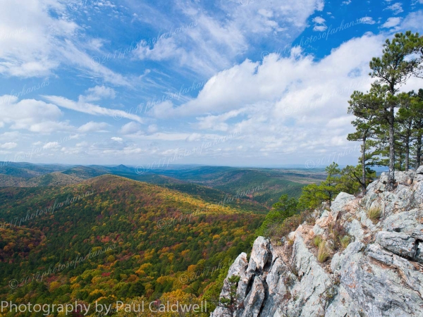 05 Sunny Afternoon Vista From Flatside Pinnacle In Ouachita Mountains - Professional arkansas_ouachita_gallery_no_1 photography by Paul Caldwell