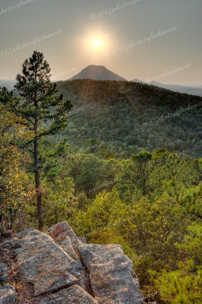04 Sunset Over The Top Of Pinnacle Mountain - Professional Arkansas Ouachita Gallery No 2 photography by Paul Caldwell