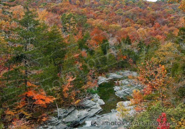 08 Fall Vista Of Falling Water Creek - Professional arkansas_ozark_gallery_no_1 photography by Paul Caldwell