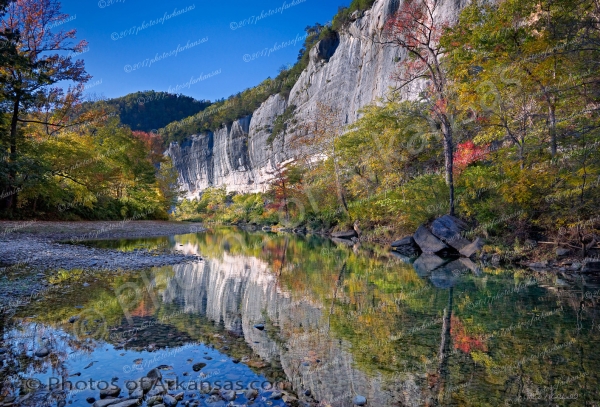 10.1 Late Afternoon Reflections Of Roark Bluff On The Buffalo River - Professional arkansas_ozark_gallery_no_1 photography by Paul Caldwell