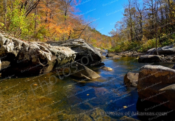 11 Fall Colors Along Richland Creek - Professional arkansas_ozark_gallery_no_1 photography by Paul Caldwell