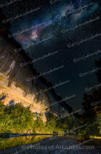 23 Roark Bluff At Midnight On The Buffalo River - Professional arkansas_ozark_gallery_no_1 photography by Paul Caldwell