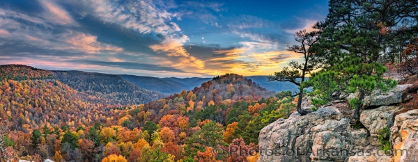 25 Sunset Skies At Sams Throne Arkansas Ozarks - Professional arkansas_ozark_gallery_no_1 photography by Paul Caldwell