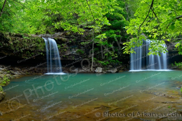 30 Twin Falls Of Big And Long Devils Creeks - Professional arkansas_ozark_gallery_no_1 photography by Paul Caldwell