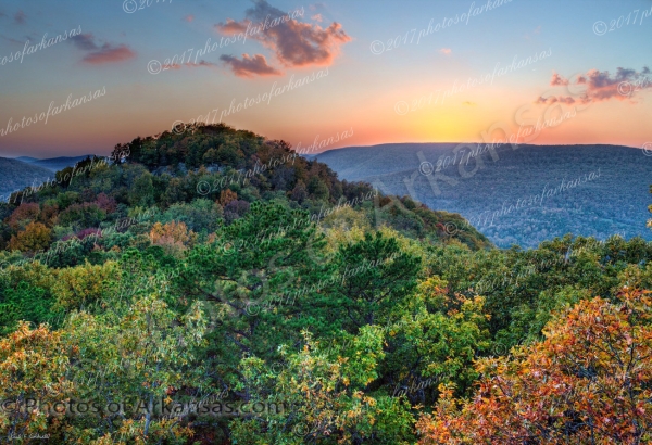 13 Sunset Over Sams Throne Near Mtjudea - Professional Arkansas Ozark Gallery No 2 photography by Paul Caldwell