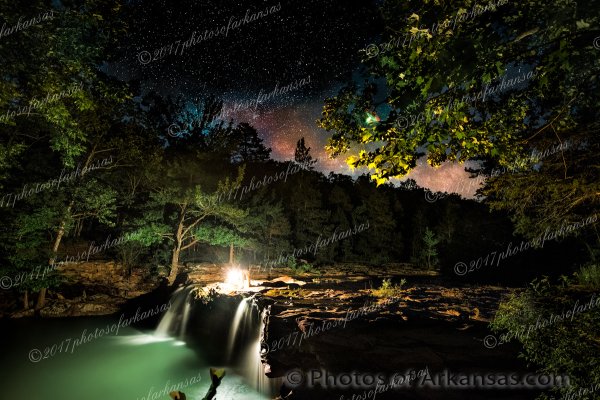 01.11 Nighttime Skies Over Falling Water Creek - Professional arkansas_ozark_gallery_no_3 photography by Paul Caldwell