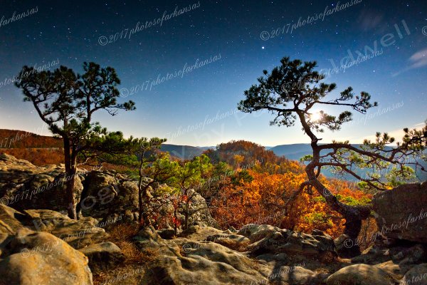 01.3 Midnight Skies Over Sams Throne In The Arkansas Ozark Mountains - Professional arkansas_ozark_gallery_no_3 photography by Paul Caldwell