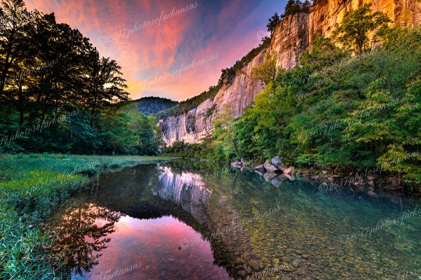 01 October Sunset Over Roark Bluff On The Buffalo River - Professional arkansas_ozark_gallery_no_3 photography by Paul Caldwell
