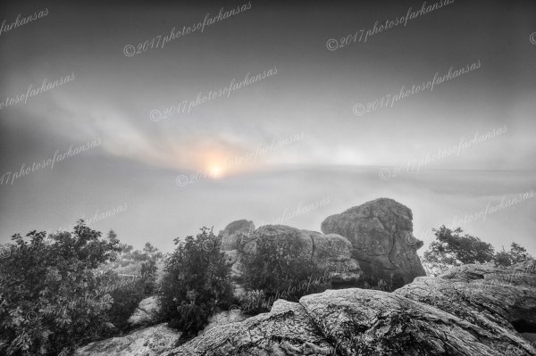 03 Black And White Sunrise Over Petit Jean Mountain In Arkansas - Professional Arkansas River Valley Gallery No 1 photography by Paul Caldwell