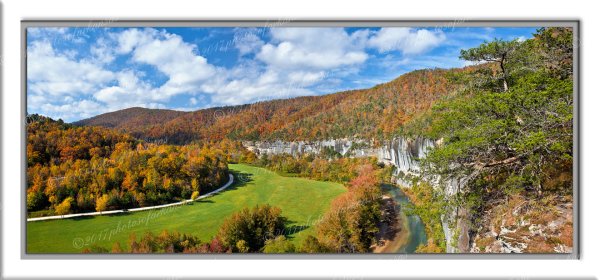 03.5 Fall Glory Over The Buffalo River Featuring Roark Bluff - Professional Buffalo River photography by Paul Caldwell