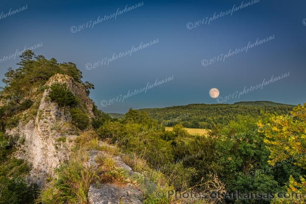 21 Full Moon Rising Over The Narrows On The Buffalo River - Professional Buffalo River photography by Paul Caldwell