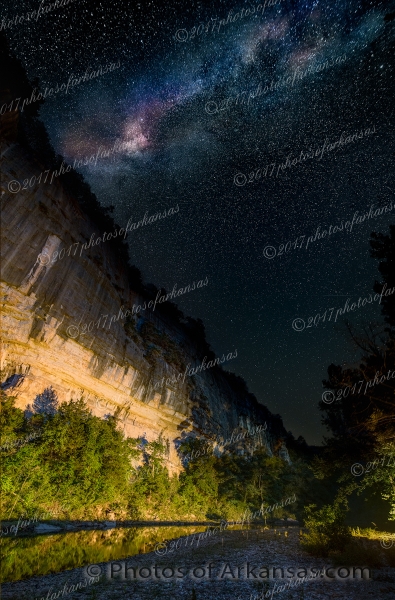 15 Roark Bluff At Midnight On The Buffalo River - Professional New Photography 2023 photography by Paul Caldwell