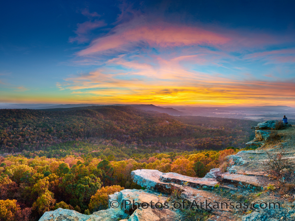 22 Sunset Afterglow From The Summit Of Petit Jean Mountain - Professional New Photography 2026 photography by Paul Caldwell