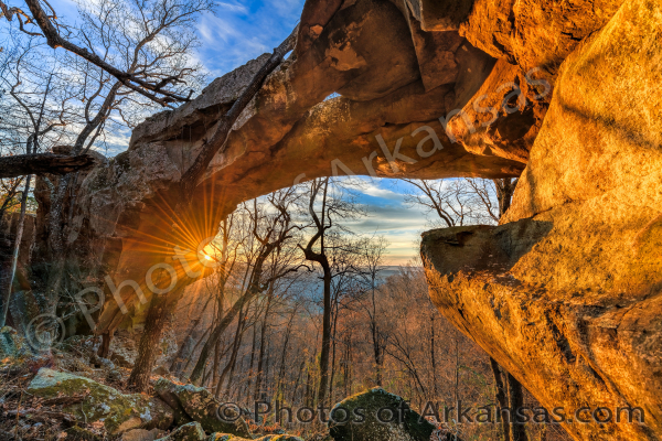 23 Sunrise At Rainbow Rock Natural Bridge Near Treat Arkansas - Professional New Photography 2026 photography by Paul Caldwell