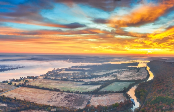No13 Sunrise Over Western Pulaski County - Professional Ptca 2020 Images photography by Paul Caldwell