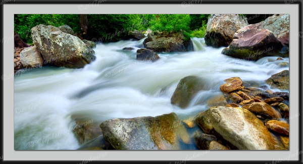 05 Rushing Water Along Richland Creek - Professional Panoramas Of Arkansas photography by Paul Caldwell