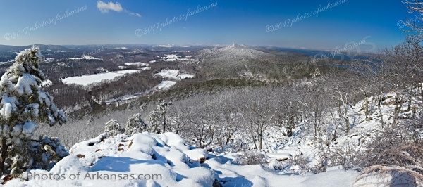 19 Snowy Summit View From Pinnacle Mountain - Professional Panoramas Of Arkansas photography by Paul Caldwell