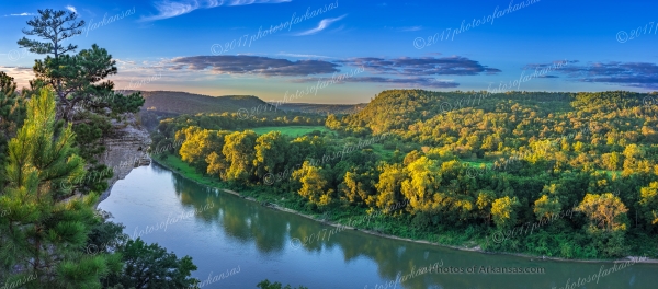 24 Sunset At Calico Rock On The White River - Professional Panoramas Of Arkansas photography by Paul Caldwell