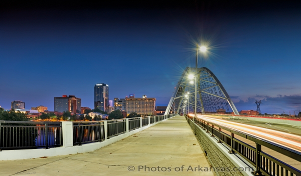 39 Broadway Bridge At Twilight Little Rock Arkansas - Professional Panoramas Of Arkansas photography by Paul Caldwell