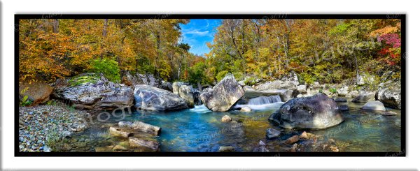 02.4 October Panorama On Richland Creek In Newton County - Professional Recent Photography photography by Paul Caldwell