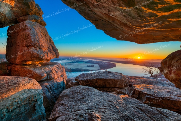 28 Sunrise Through The Rocks On Petit Jean Mountain - Professional Recent Photography photography by Paul Caldwell