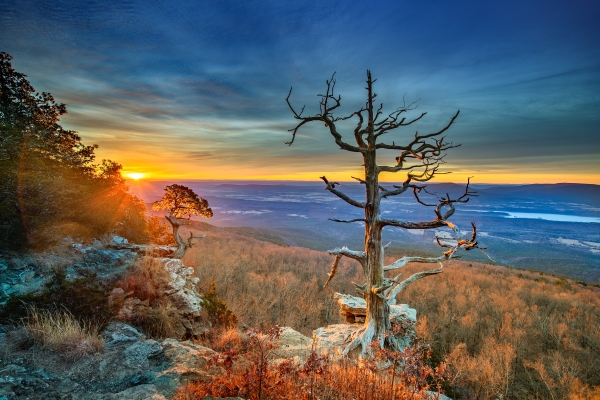 07 Sunrise From Mt Magazine - Professional Stone Bank New Hq photography by Paul Caldwell
