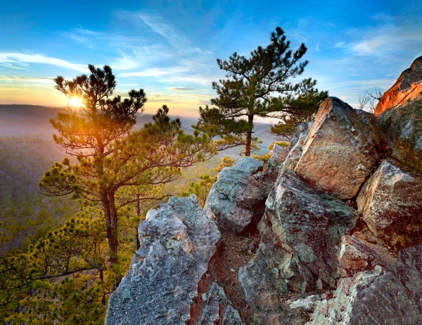 46 Wintertime Sunset Flatside Pinnacle - Professional Stone Bank New Hq photography by Paul Caldwell