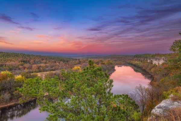 48 Evening Light At Calico Rock - Professional Stone Bank New Hq photography by Paul Caldwell