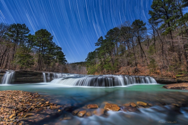 49 Night Skies At Haw Creek Falls - Professional Stone Bank New Hq photography by Paul Caldwell