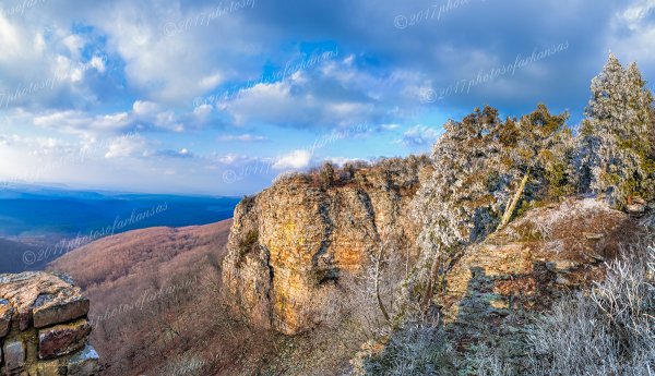 02 Clearing Winter Storm Over Cameron Bluff On Mt Magazine - Professional Temporary Gallery photography by Paul Caldwell