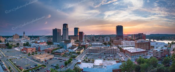 01.2 Sunset Over Downtown Little Rock - Professional Views Of Little Rock photography by Paul Caldwell