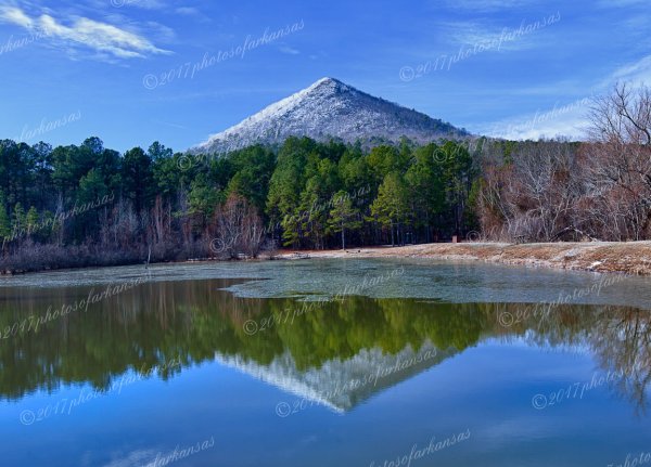 01.2 Wintertime Reflections Of Pinnacle Mountain - Professional Views Of Pinnacle Mountain photography by Paul Caldwell