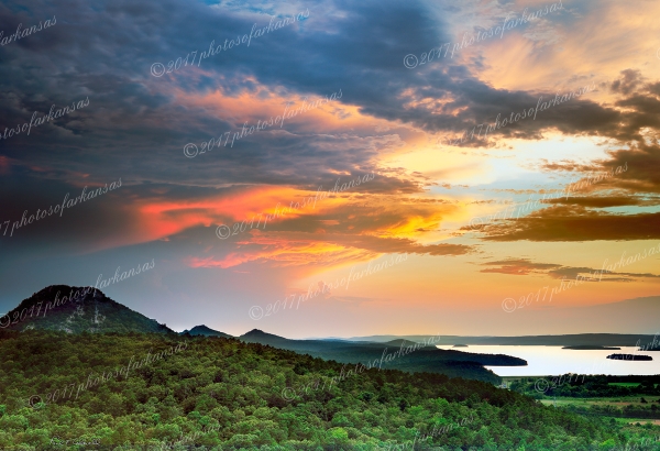 12 Late Afternoon Stormy Skies Over Pinnacle - Professional Views Of Pinnacle Mountain photography by Paul Caldwell