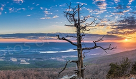 01/30/16 Featured Arkansas Landscape Photography--December sunset from the summit of Mt. Magazine
