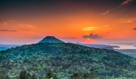 05/05/16 Featured Arkansas Landscape Photography--Springtime sunset over Pinnacle Mountain