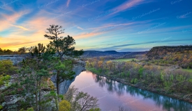 06/20/17 Featured Arkansas Landscape Photography--Springtime sunset near Calico Rock on the White River