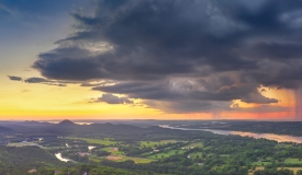 06/13/20 A sunset with a stormy sky over Pinnacle Mountain