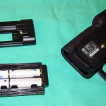 A breakout of the battery holders for the Nikon MD-B12
