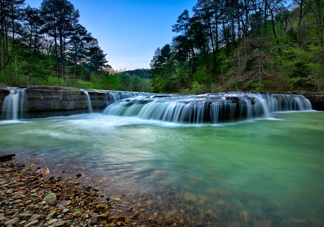Haw Creek Falls in north central Arkansas ozark mountains