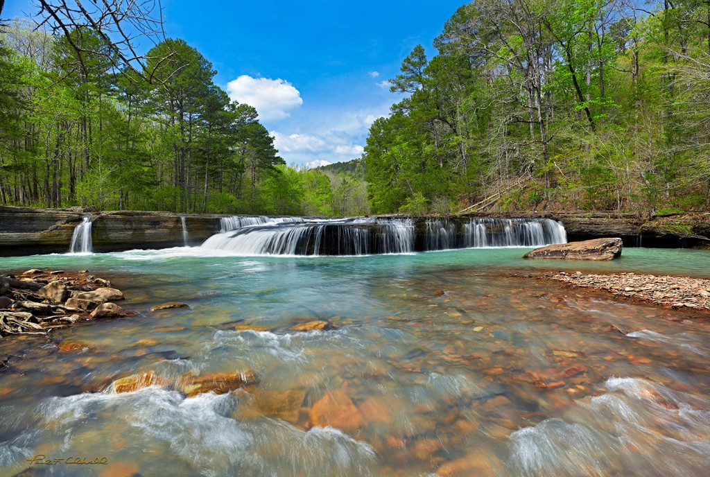 Springtime at Haw Creek Falls in the Arkansas Ozarks 