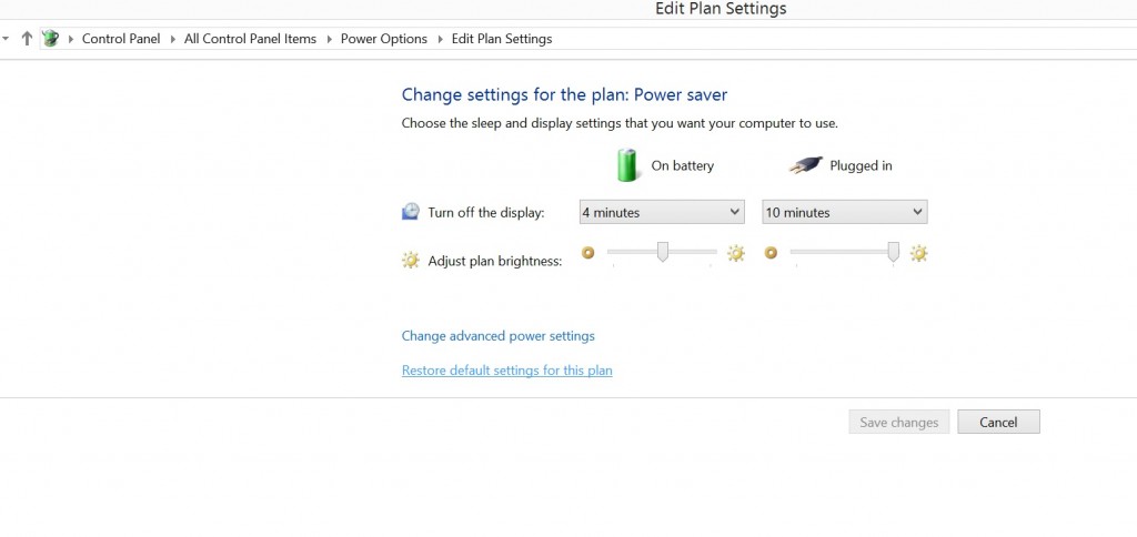 Surface pro3 power options 