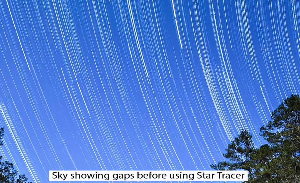 Gapping in Star Trails 