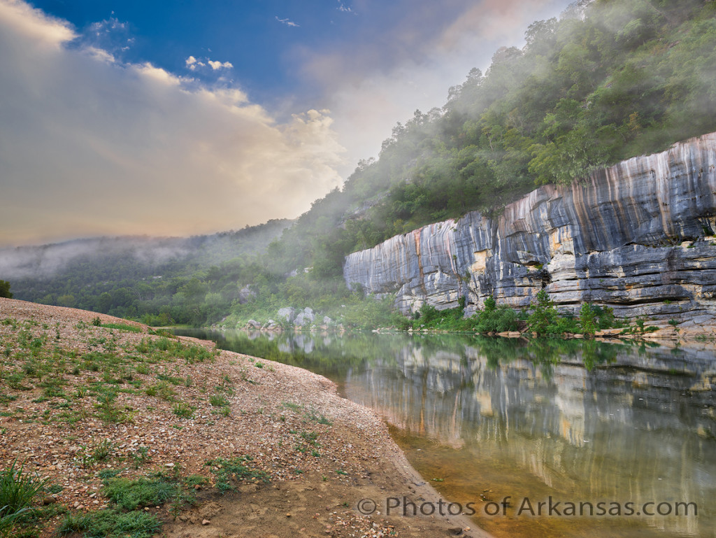 Early mornings are some of the best times to photograph the Buffalo River. This is from Buffalo Point.