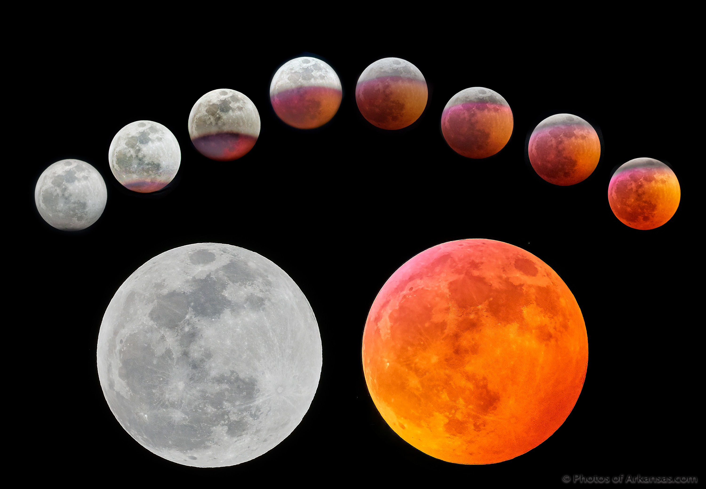03/12/19 Blood Moon Eclipse over Little RockFeatured Arkansas