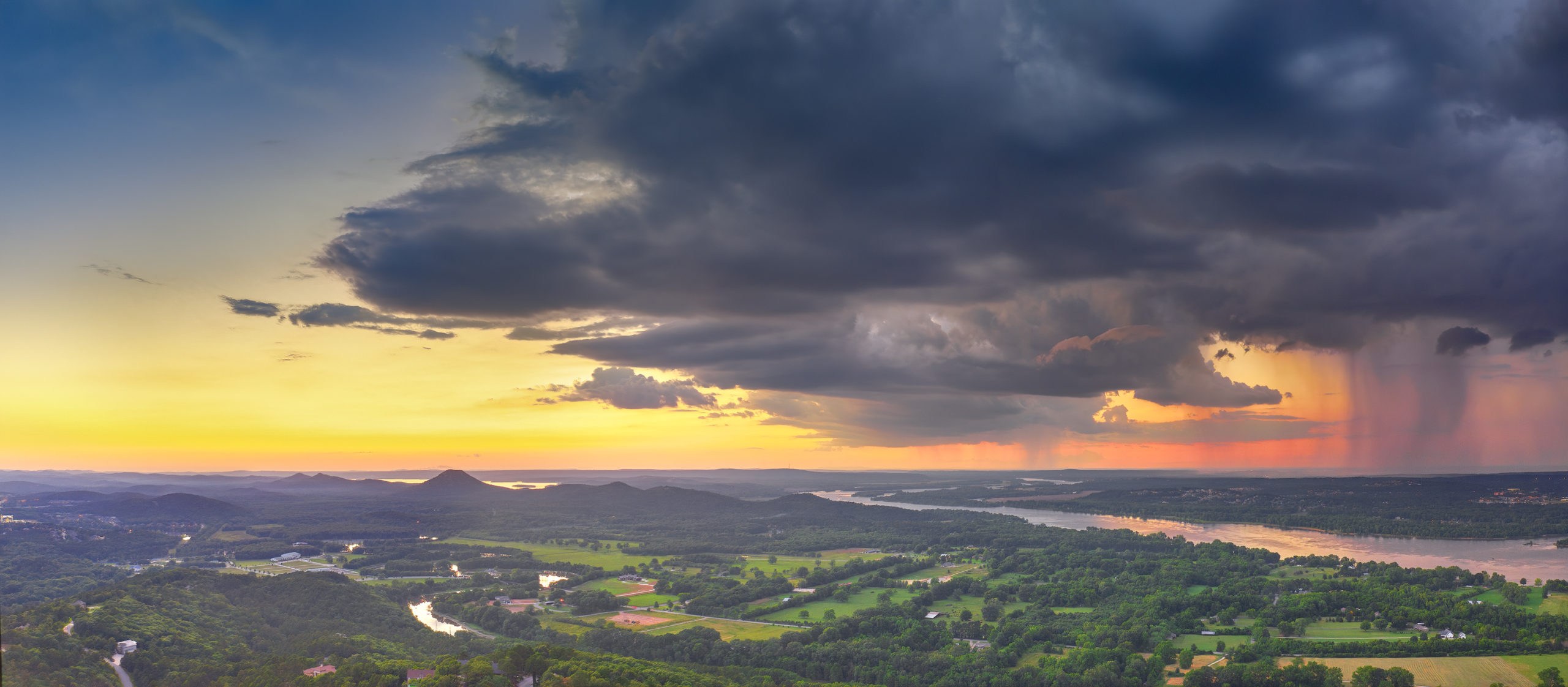 Stormy Sunset over Pinnacle Mountain Little Rock Arkansas
