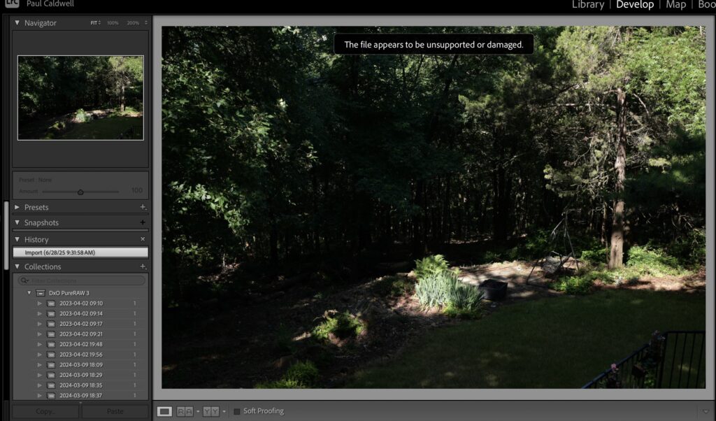 Lightroom Error on High Resolution images from Panasonic S1RII